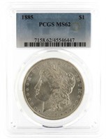 1886 Philadelphia MS62 Morgan Silver Dollar