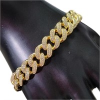 Gent's 8" Miami Cuban Link Pave' Bracelet