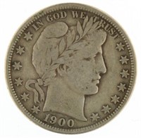1900 Philadelphia Barber Silver Half Dollar *KEY