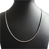 14kt Gold 3.45 ct 22" Diamond Tennis Necklace