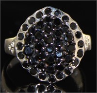 Elegant 2.20 ct Black Diamond Cocktail Ring