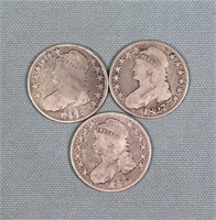 (3) Capped Bust Half Dollars