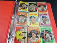 Binder of Vintage 1959 Topps Baseball Cards