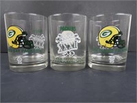 Matching Set of Packers Super Bowl 31 Glasses