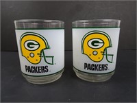 Set of Frosted Packers Glasses