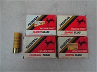Federal Hollow Point 20ga Shotshells - 4 Boxes of