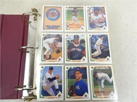 Binder of 1991 Upper Deck Baseball Cards