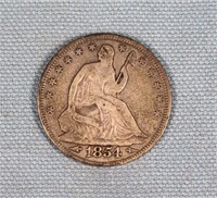 1854 Seated Liberty Half Dollar