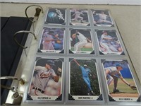 Binder of 1991 Leaf Baseball Cards