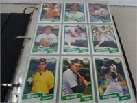 Binder of 1990 Fleer Baseball Cards