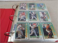 Binder of 1992 Fleer Baseball Cards