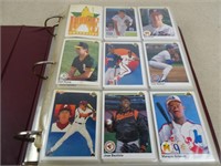Binder of 1990 Upper Deck Baseball Cards