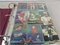 Binder of 1991 Topps Stadium Club Baseball Cards