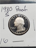 1980-S Clad Proof Washington Quarter
