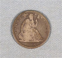 1866 Seated Liberty Half Dollar