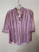 Vintage Purple Striped Blouse