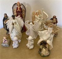V - MIXED LOT OF ANGEL FIGURINES (LV)
