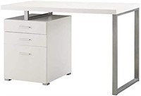 COASTER Brennan 3-Drawer Office Desk | White.
