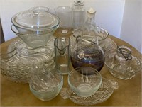 V - GLASS LUNCHEON PLATES, BOWLS, MORE (LV)