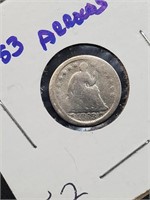 1953 Seated Liberty Half Dime with Arrows