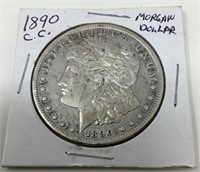 1890-CC Morgan Silver Dollar.