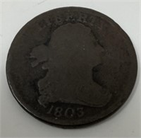 1803 Draped Bust Half Cent.