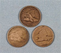 (3) Flying Eagle Cents