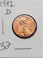 BU 1992-D Lincoln Penny