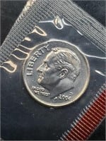 Uncirculated 2004-D Roosevelt Dime In Mint Cello