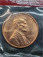 Uncirculated 1973-D Lincoln Penny In Mint Cello
