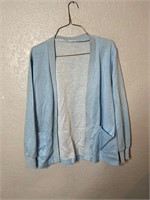 Vintage Baby Blue Open Front Cardigan