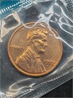 Uncirculated 1972-S Lincoln Penny In Mint Cello