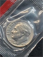 Uncirculated 1974-D Roosevelt Dime In Mint Cello