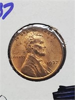 AU 1937 Wheat Penny