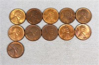 (11) Unc. Lincoln Cents
