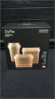 Zip Top Full Set Of 8 Platinum Silicone Containers