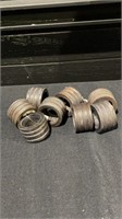 2 Sets Of 4 Napkin Rings Wood