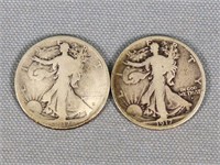 1917-D & 1917-S Liberty Walking Half Dollars