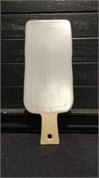 Small Matte Stoneware Paddle Serve Board Gray