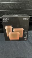 Zip Top Set Of 8 Reusable Silicone Containers