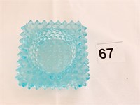 BLUE HOBNAIL GLASS DISH