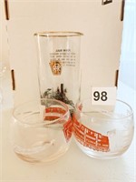 RR 2 PA GLASSES AND JOHN BULL WATER GLASS