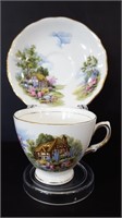 1950s Royal Vale 'Cottage' Bone China Cup, Saucer