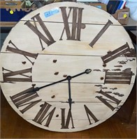 LARGE WOODEN WALL CLOCK 36"