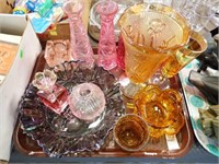 LOT OF COLORED GLASS