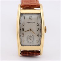 14K Gold Hampden 17J Swiss Wristwatch