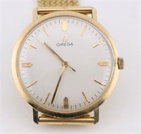 14K Gold Omega Men's Wristwatch