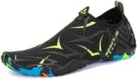 Water Shoes- Quick Dry-Size 11 Black and Green