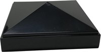 Aluminum Pyramid Post Cap-Black 2.5"