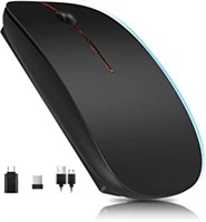 Rechargable Wireless Mouse, YOMYM 2.4G Optical M